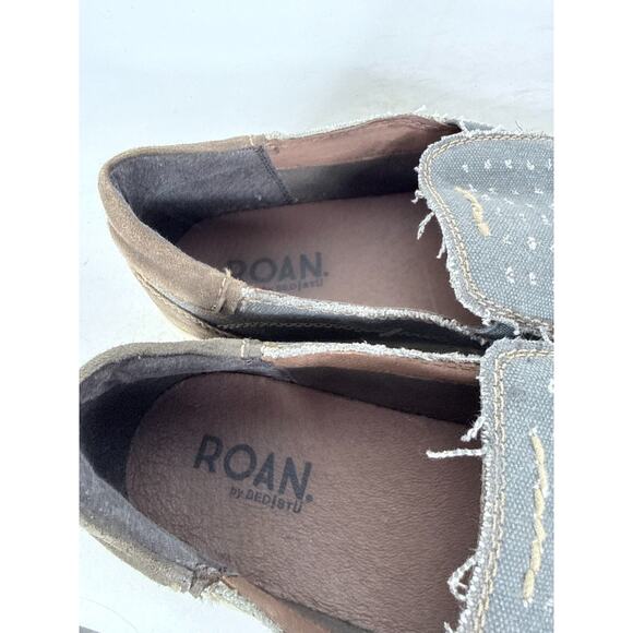 Roan by Bed Stu Kayson Slip-On Sneakers Men\'s 10.5 Gray Canvas Osaka Brushed